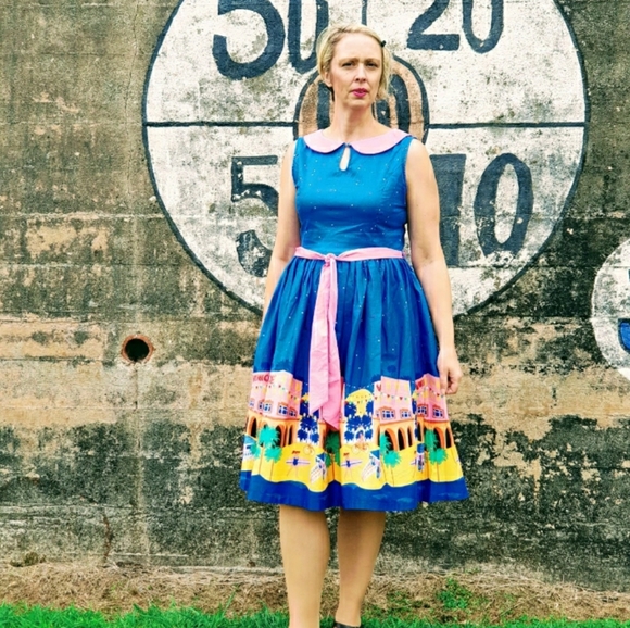Vintage | Dresses | Lindy Bop 4s Venice Beach Fit And Flare Dress 0 |  Poshmark